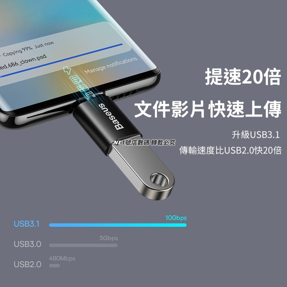 小米有品 倍思 精巧 轉接頭 Type-C 轉 USB 3.1 轉換頭 迷你 OTG-細節圖5