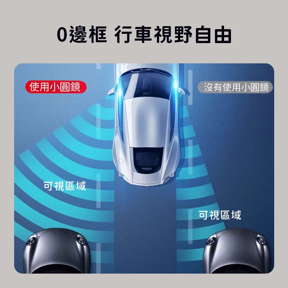小米有品 全視 倒車 盲點鏡 3M 防水 倒車鏡 輔助鏡 廣角鏡 汽車 後視鏡 輔助 放大 死角 凸面鏡 自拍鏡-細節圖7