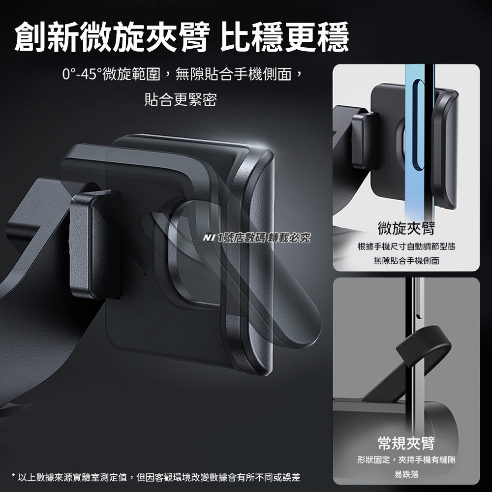 小米有品 穩行 Lite 重力 車載 支架 出風口 汽車 手機支架 車用 360度旋轉 手機 一字型 車用 機械-細節圖6