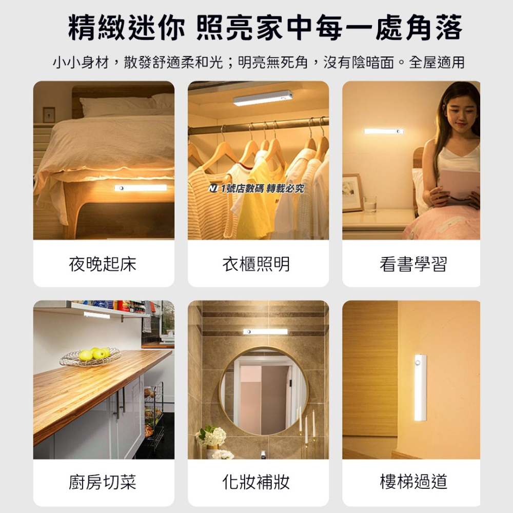 小米有品 Yeelight 人體感應 乾電池 櫥櫃燈 感應燈 夜燈 小夜燈 磁吸 小燈 走廊燈-細節圖5