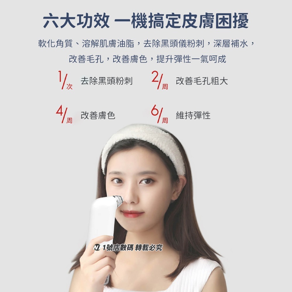 小米有品  DOCO 超微小氣泡 毛孔 吸塵器 黑頭儀 毛孔清潔儀 軟化角質  粉刺 清潔毛孔-細節圖3