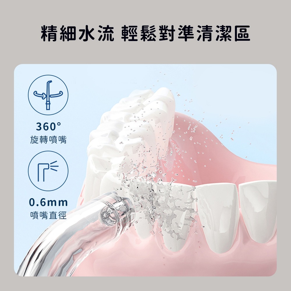 小米有品 英普利 便攜式 隨身 沖牙器 洗牙器 牙垢 牙縫 牙齒 牙齦 沖牙 清潔 沖牙機 沖牙儀 M6 PLUS-細節圖4