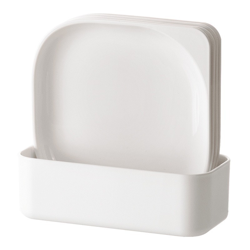 吐骨盤 吐骨碟 4入 套裝 帶把手 附收納盒 底座 家用 小菜碟 點心盤 果盤 零食盤 垃圾碟 剝蝦盤 小碟子 小盤子-細節圖2