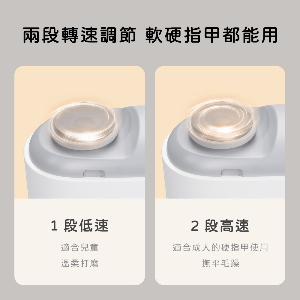 小米有品 小浪 電動 拋光 指甲刀 家用 充電 燈光 照明 磨甲 安全防護 防飛濺 剪磨-細節圖5