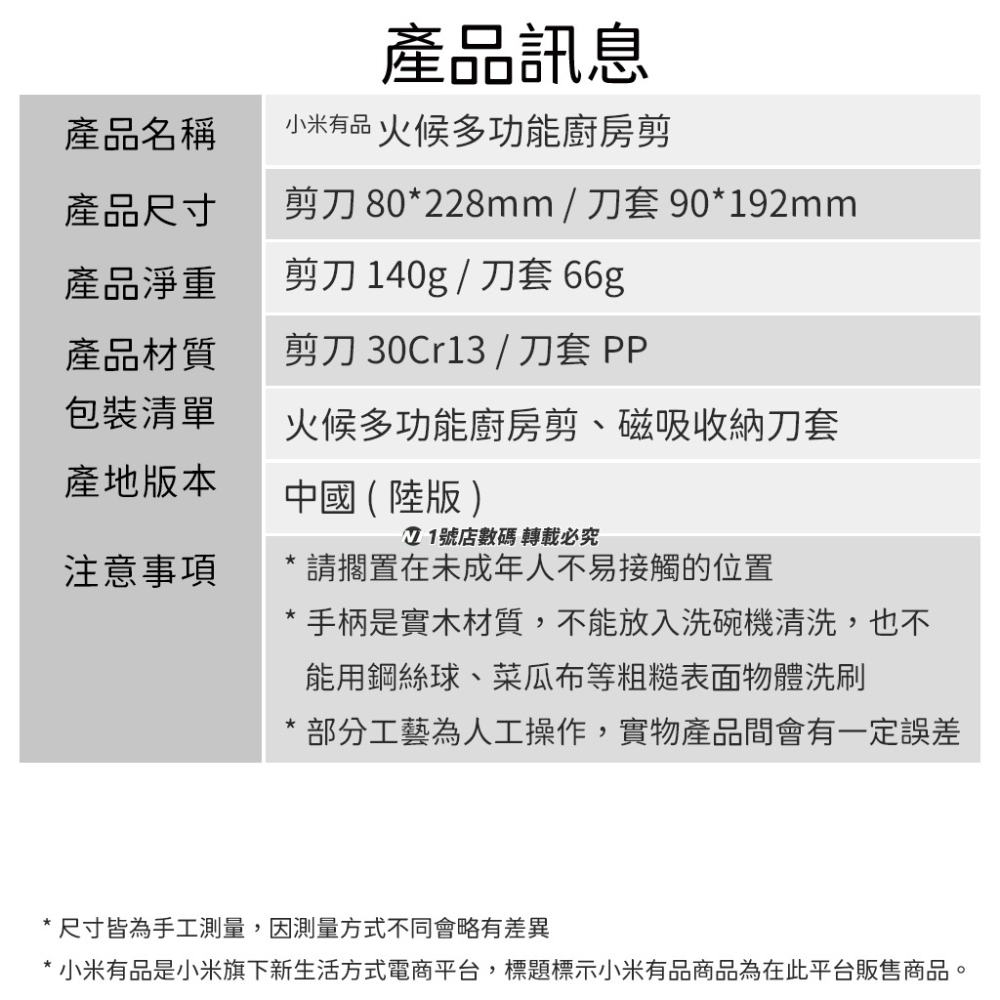 小米有品 火候 多功能 廚房剪刀 可拆式 食物剪刀 多功能剪刀 料理剪 不鏽鋼剪刀 廚房 剪刀-細節圖10