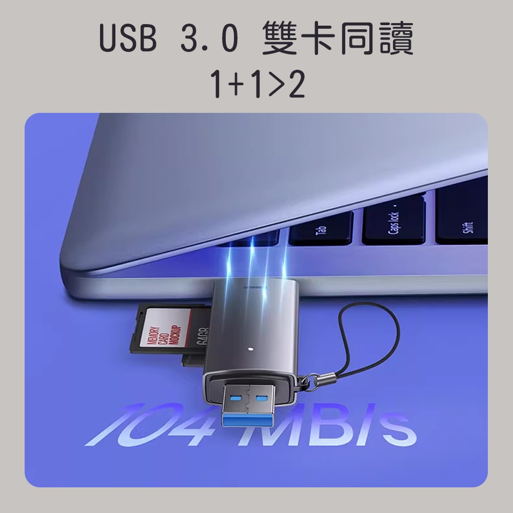 小米有品 倍思 輕享 USB-A 多功能 讀卡器 SD TF USB3.0 讀卡機 手機 電腦 Type-c-細節圖4