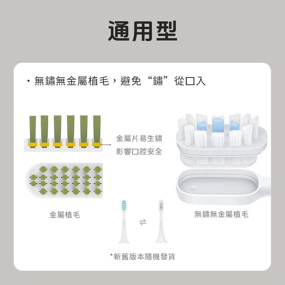 小米 米家 聲波 電動牙刷頭 T500 T300 牙刷頭 通用型 敏感型 刷頭-細節圖3
