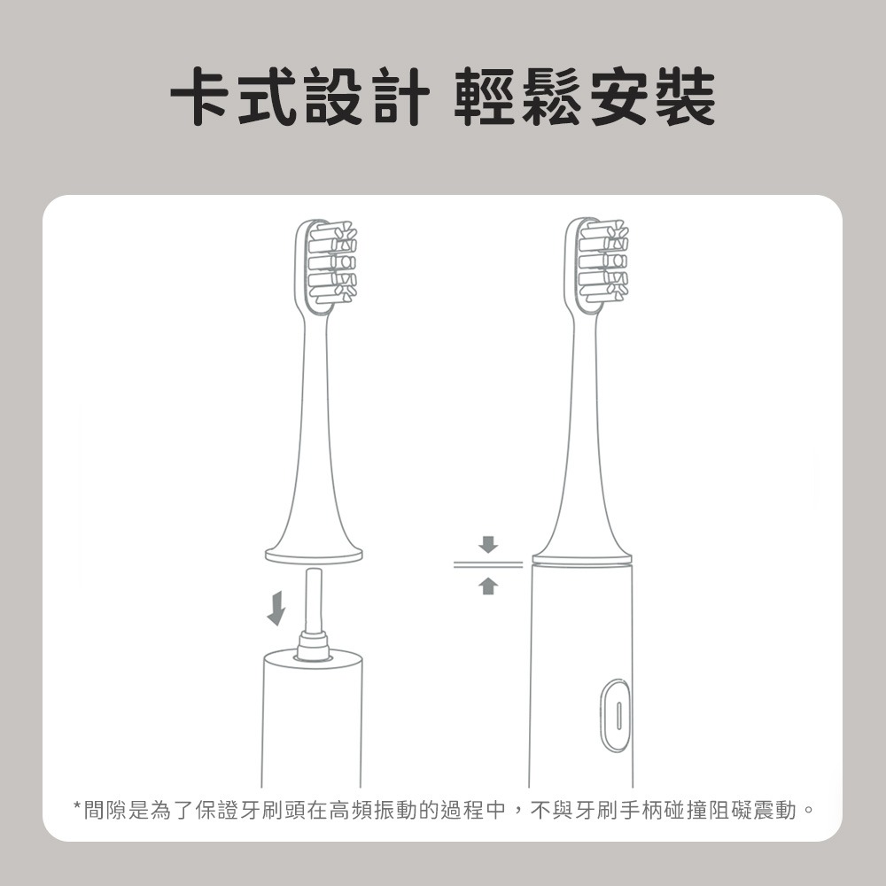 小米 米家 聲波 電動牙刷頭 T500 T300 牙刷頭 通用型 敏感型 刷頭-細節圖10
