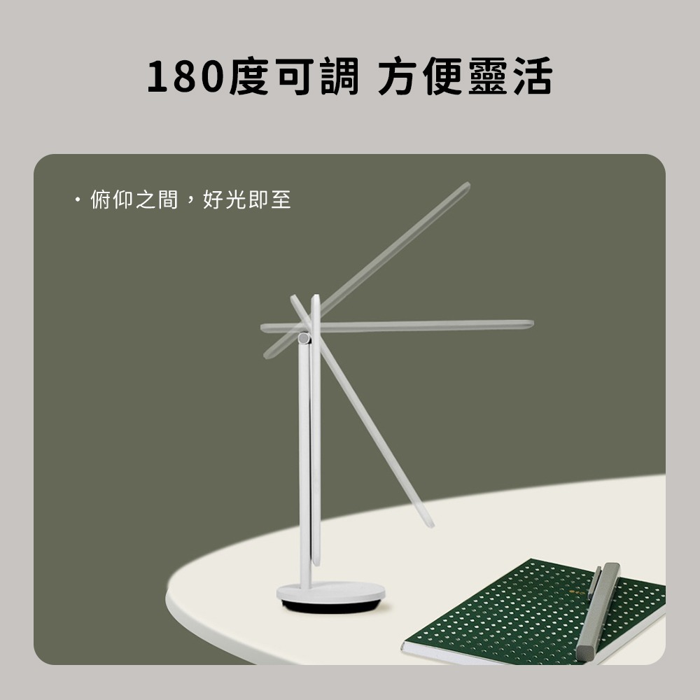 小米有品 Yeelight 桌面 LED燈 檯燈 護眼燈 摺疊 摺疊燈 充電式 Z1 PRO-細節圖6