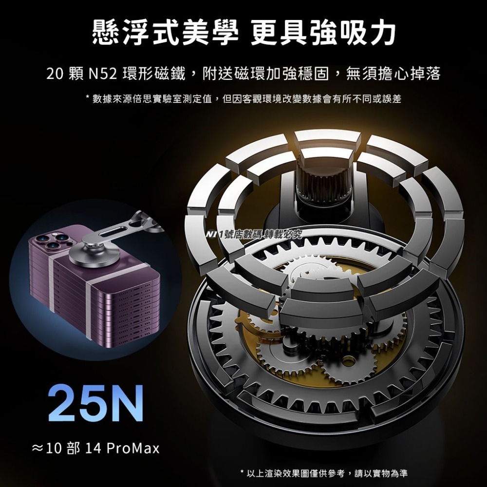 小米有品 適用特斯拉 model 3 modelY 倍思 金屬 折疊 車載 磁吸 支架 黏貼式 伸縮 手機-細節圖6