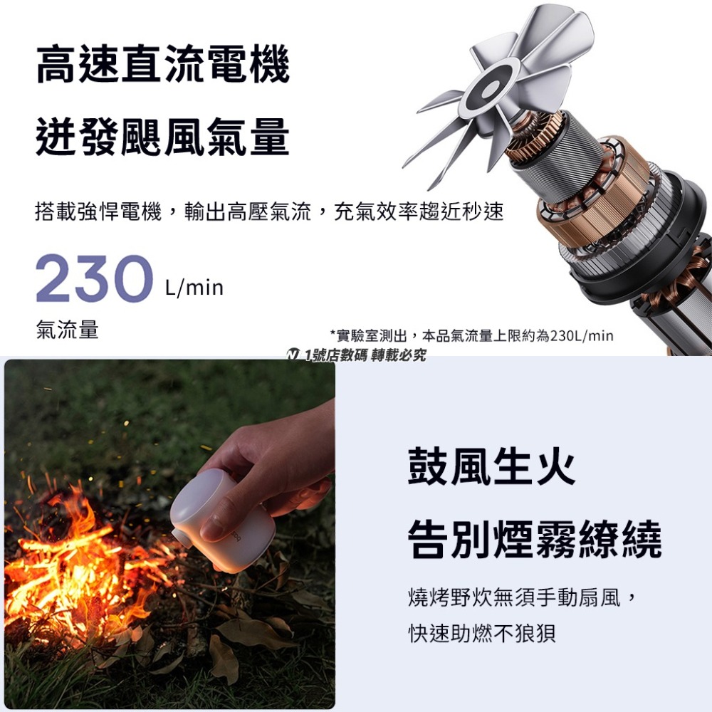 小米有品 小口袋 戶外 露營 迷你 無線 充氣泵 小型 打氣機 充氣 打氣 抽氣 照明 氣墊床 泳圈 營燈-細節圖6