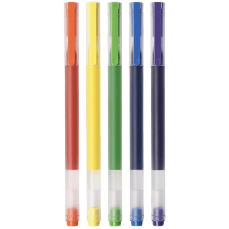 小米 巨能寫 多彩 中性筆 五色 0.5mm 原子筆 簽字筆 筆 繽紛 彩色 手帳 筆記 必備-細節圖2