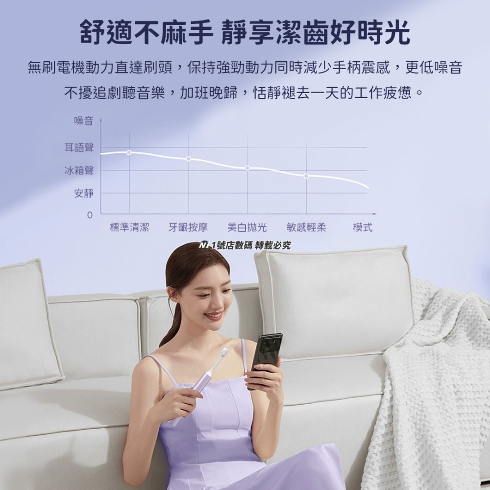 小米 新款 米家 聲波 電動牙刷 牙刷 T302 刷頭 防水 長待機 成人 兒童 無線 充電式-細節圖3