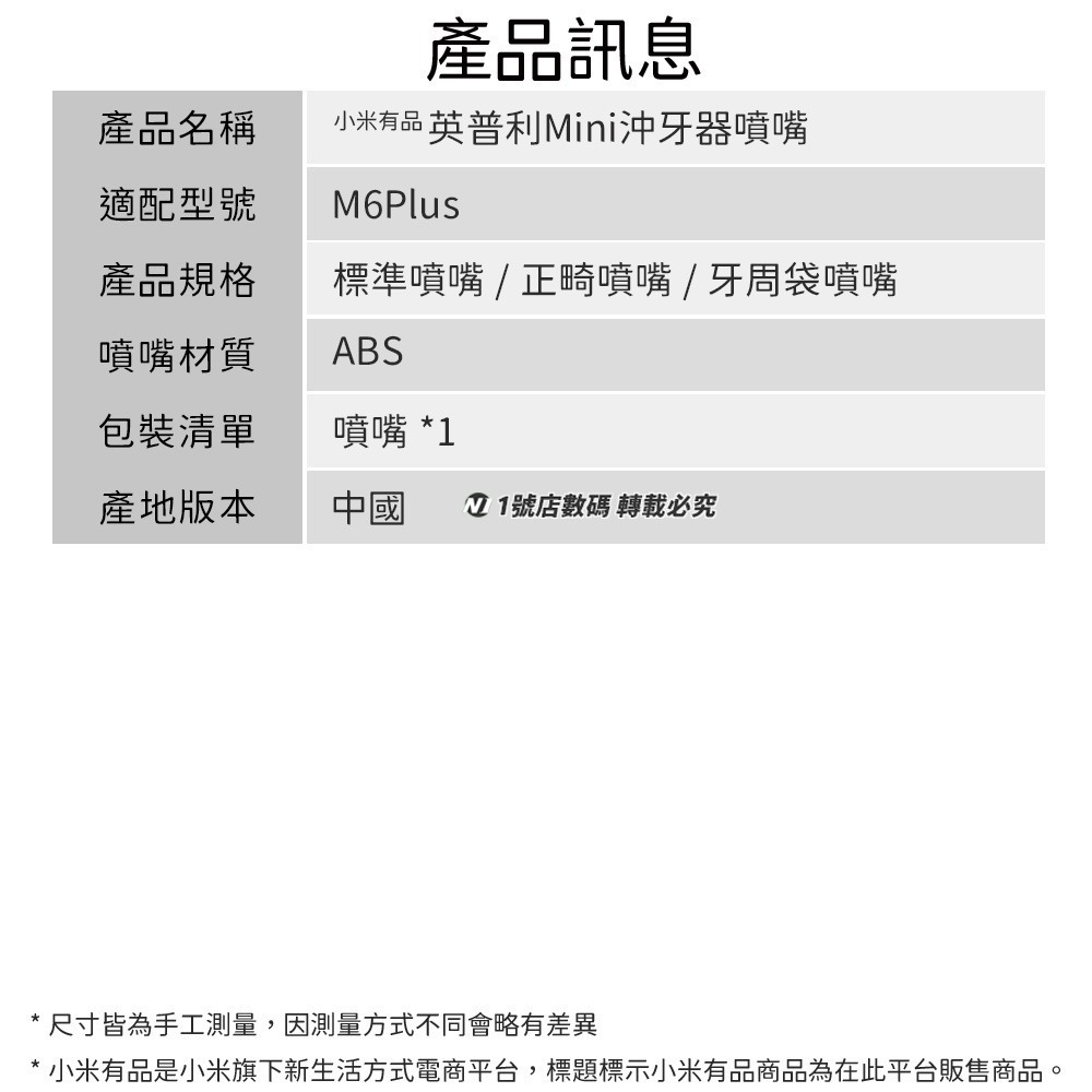 小米有品 英普利 MINI 便攜式 沖牙器 M6 Plus  噴嘴 配件 噴頭 牙縫 牙齒 沖牙機 耗材-細節圖9