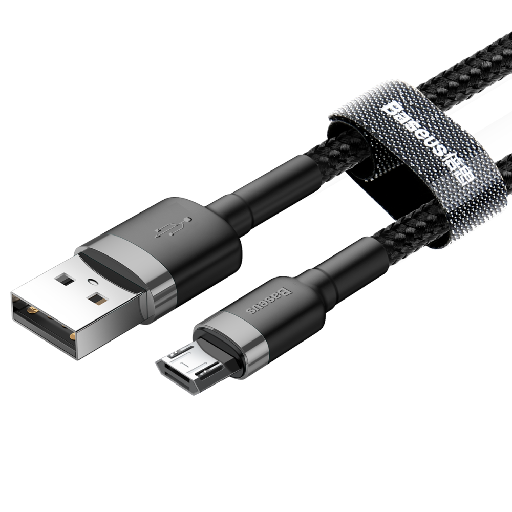 小米有品 倍思 卡福樂 雙面盲插 2.4A 安卓 micro USB 充電線 編織線 傳輸線 快充線 1M 2M 倍思-細節圖2