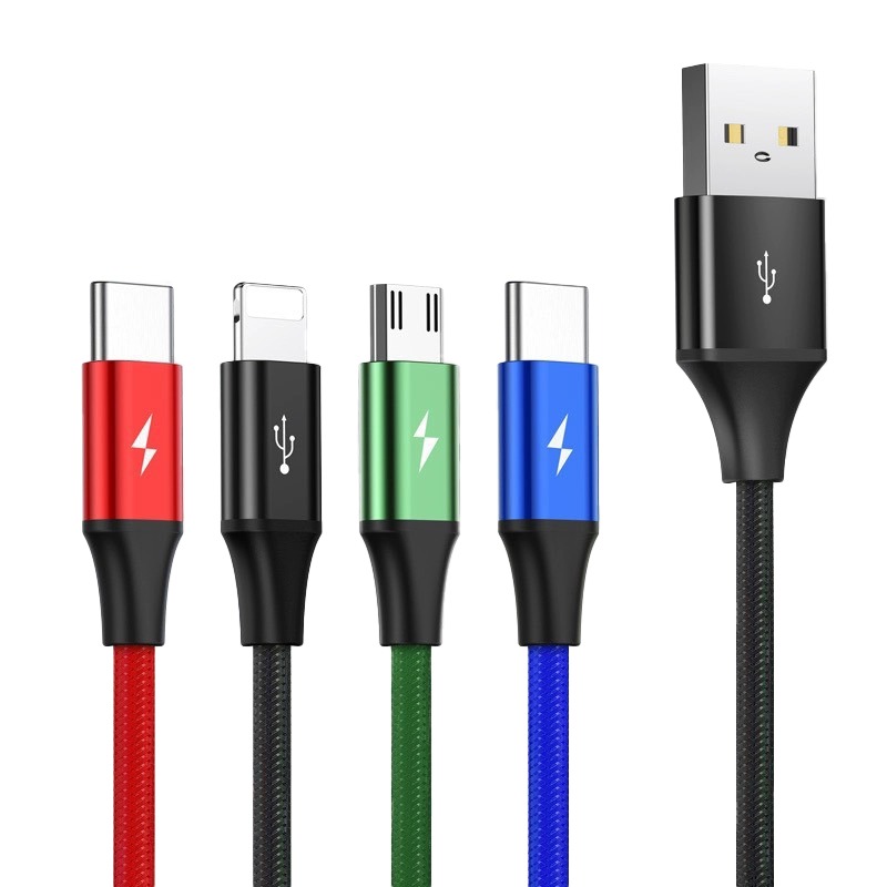 小米有品 極速 一拖四 數據線 充電線 Micro Lightning Type-c 適用 IP14 15-細節圖2