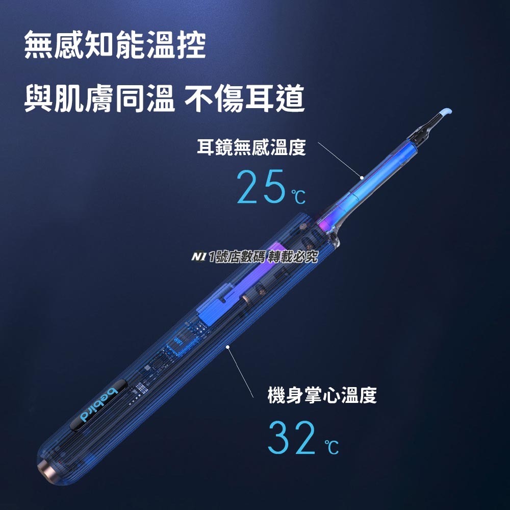 小米有品 bebird 蜂鳥 三合一全能可視採耳儀 可視 採耳棒 挖耳棒 掏耳棒 掏耳 挖耳 夾耳 耳垢 耳屎 採耳儀-細節圖9