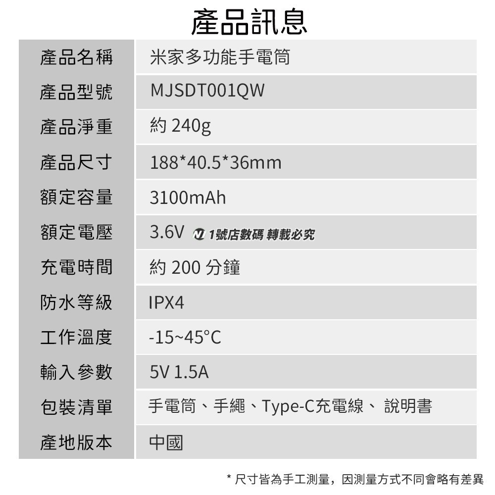 小米 米家 多功能 手電筒 調焦 警報器 警示燈 側燈 照明 安全錘 露營 逃生 破窗器 高流明 遠射 割安全帶-細節圖11