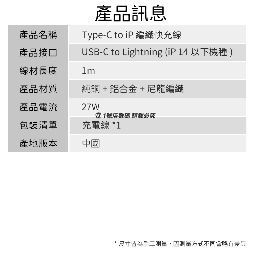 Type-c to Lightning 金屬編織充電線 PD 27W 1M 適用 iphone 13 14-細節圖11