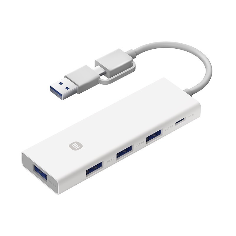 小米 四合一雙頭分線器 擴展塢 雙頭 USB Type-C 分線器 雙接頭 HUB 四孔 四口-細節圖2