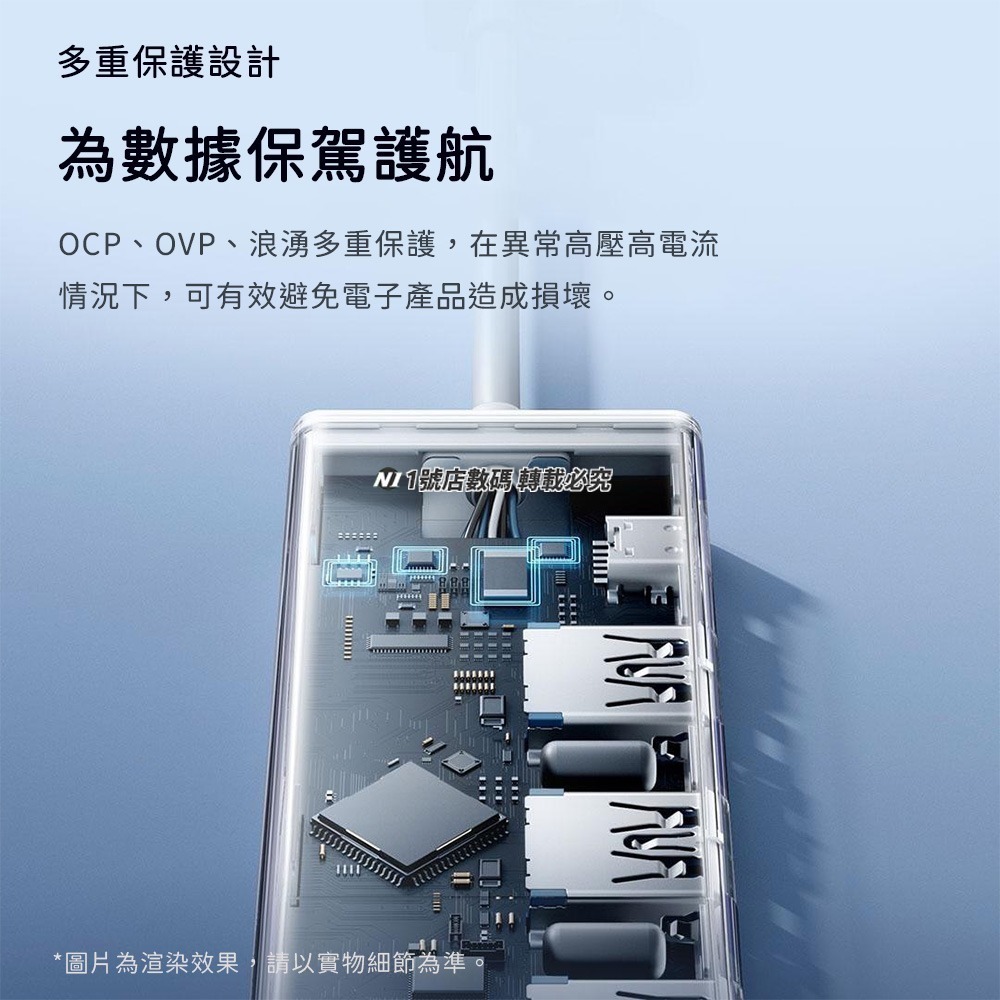 小米 四合一雙頭分線器 擴展塢 雙頭 USB Type-C 分線器 雙接頭 HUB 四孔 四口-細節圖6