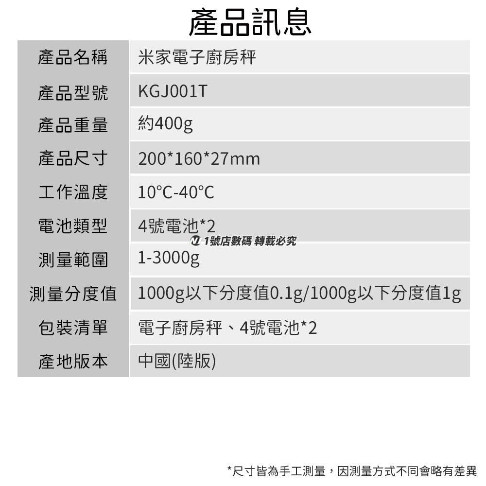 小米 米家 廚房工具 電子廚房秤 咖啡秤 電子秤 廚房秤 非供交易使用 料理秤 廚房秤 咖啡秤 3KG-細節圖10