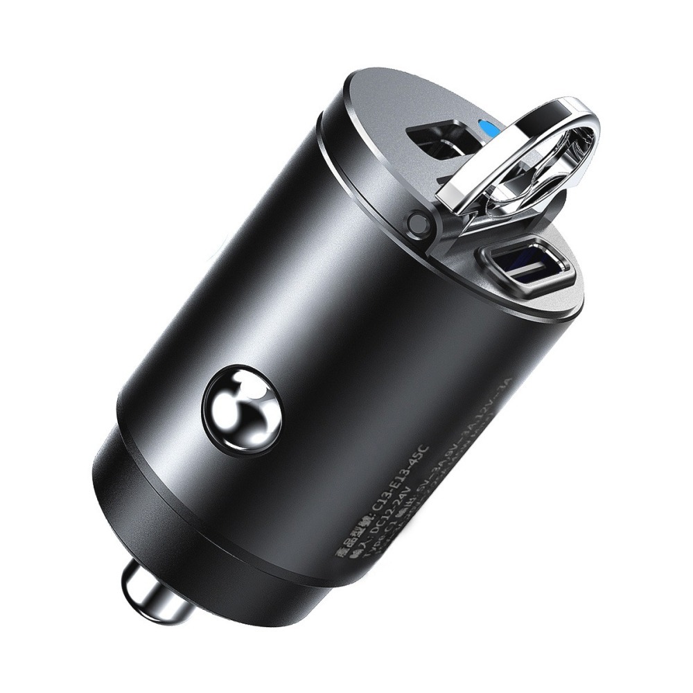 雙TYPE-C 45W PD CC 車載 快充頭 充電器 車充 車用 汽車 適用 小米 三星 iphone-細節圖2