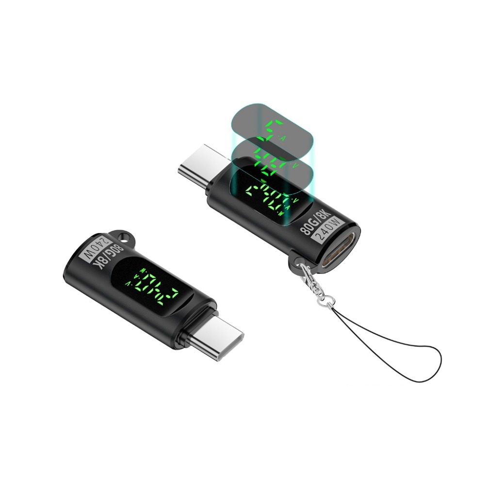 240W 智能數顯 轉接頭 轉換頭 Type-c 監測 測速 電流 電壓 功率 80Gbps 8k 60Hz-規格圖2