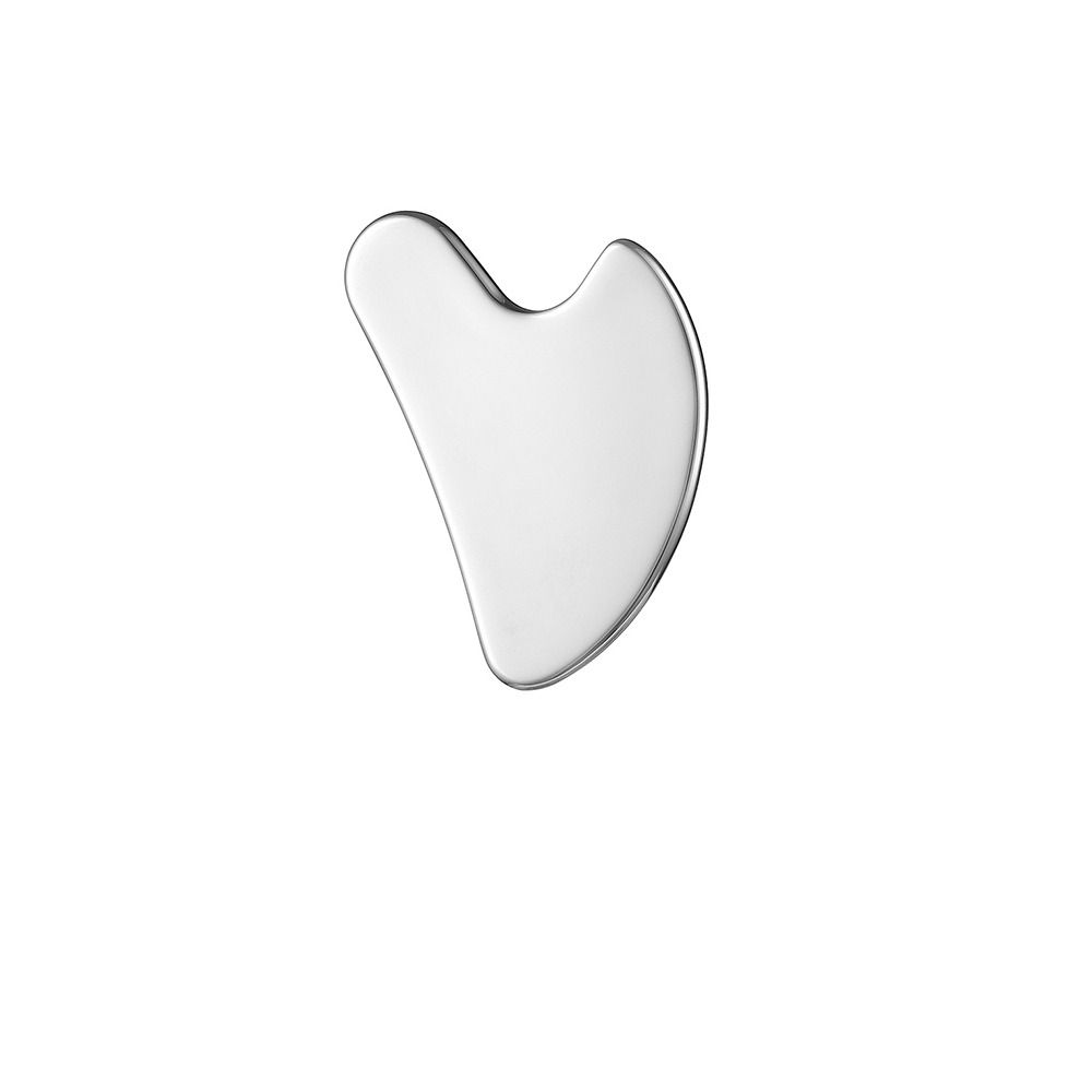 不鏽鋼鏡光愛心刮痧板 按摩板 按摩器 筋膜刀 刮痧片 臉部 刮痧 眼周 按摩 刮痧器 刮痧板-細節圖2