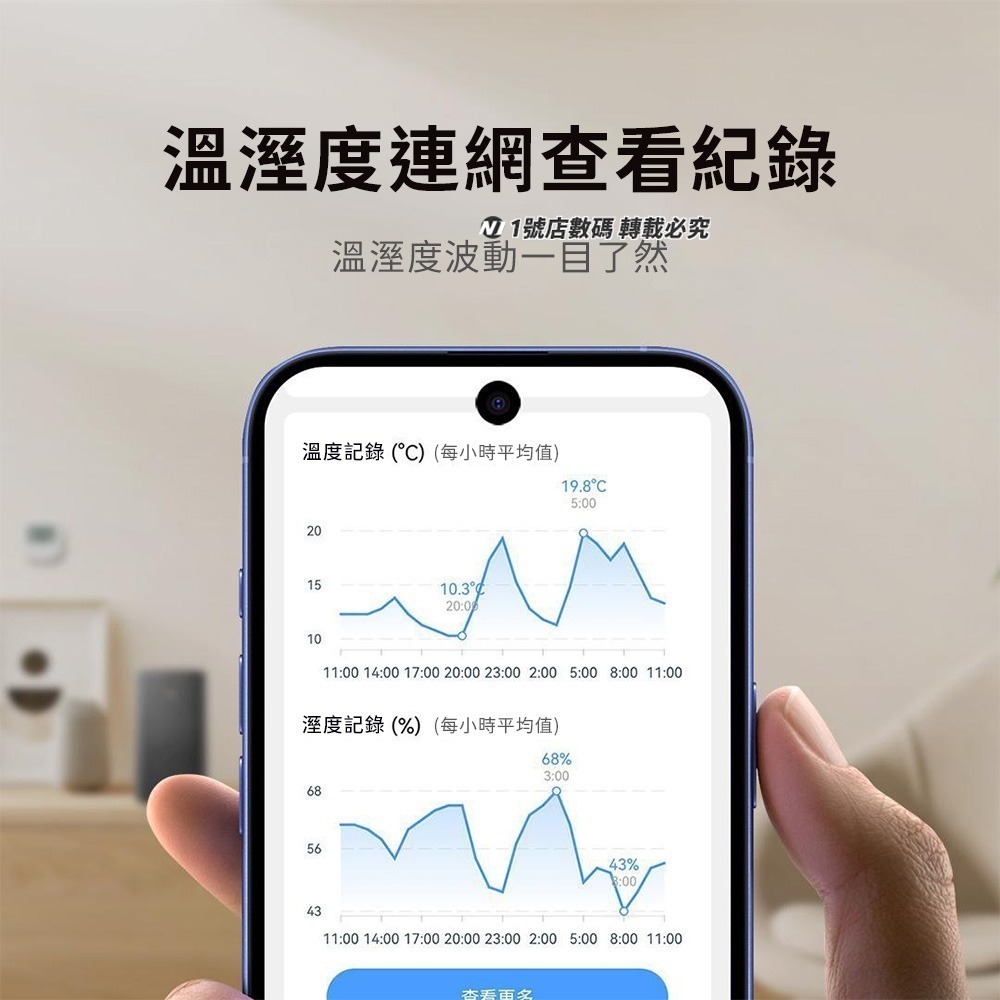 小米有品 領普 智能溫溼度計無線開關 遙控器 溫濕度計 傳感器 小米 米家 APP-細節圖4