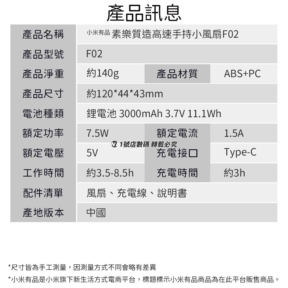 小米 有品 小米有品 素樂 高速手持風扇 迷你風扇 手持風扇 小風扇 USB充電風扇 USB風扇 迷你-細節圖10