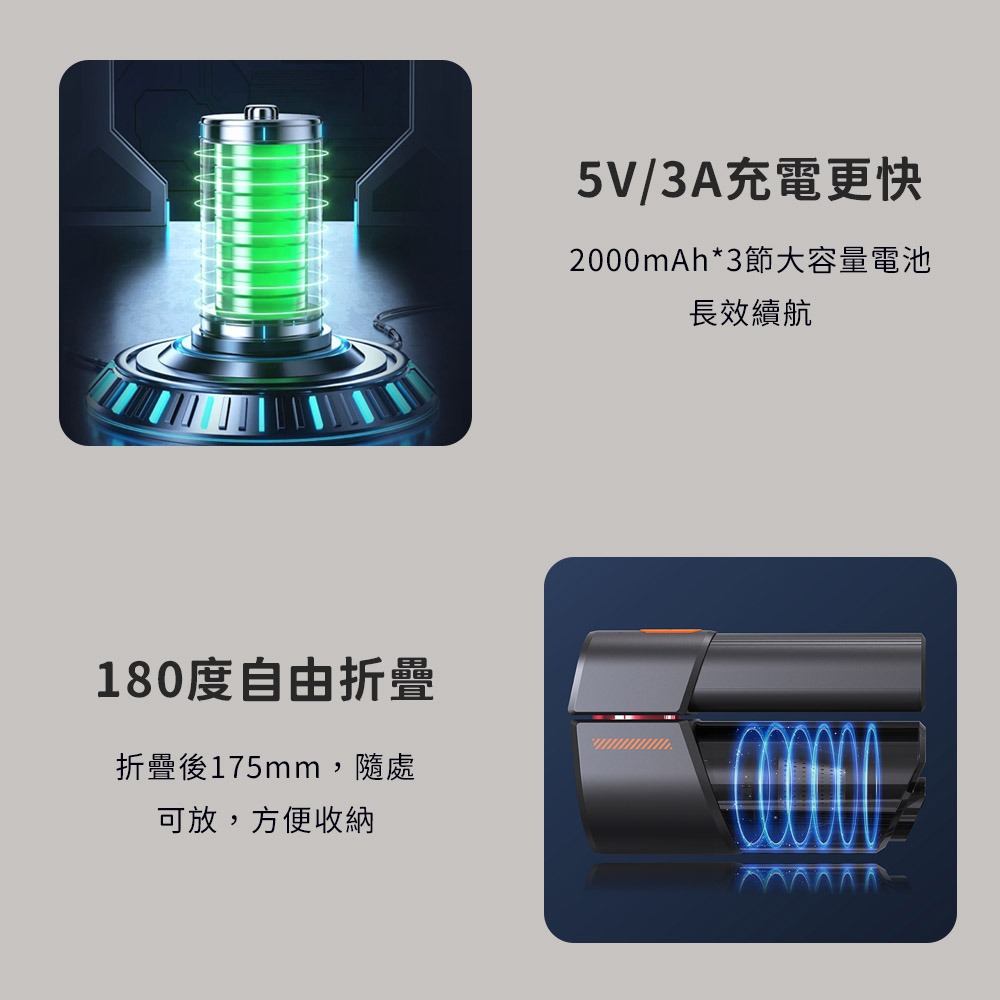 多功能手持吸吹吸塵器 H19 吹氣 抽氣 充氣 吸塵器 無線吸塵器 車載 寵物 梳毛 手持吸塵器 可折疊 寵物吹毛-細節圖8