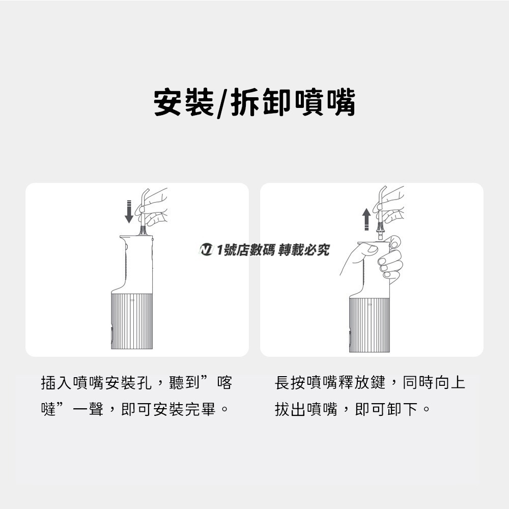 小米 米家 沖牙器 專用 噴嘴 原廠正品 沖頭 耗材 補充 適用 米家沖牙器 便攜式沖牙器 F300 F400 噴頭-細節圖7