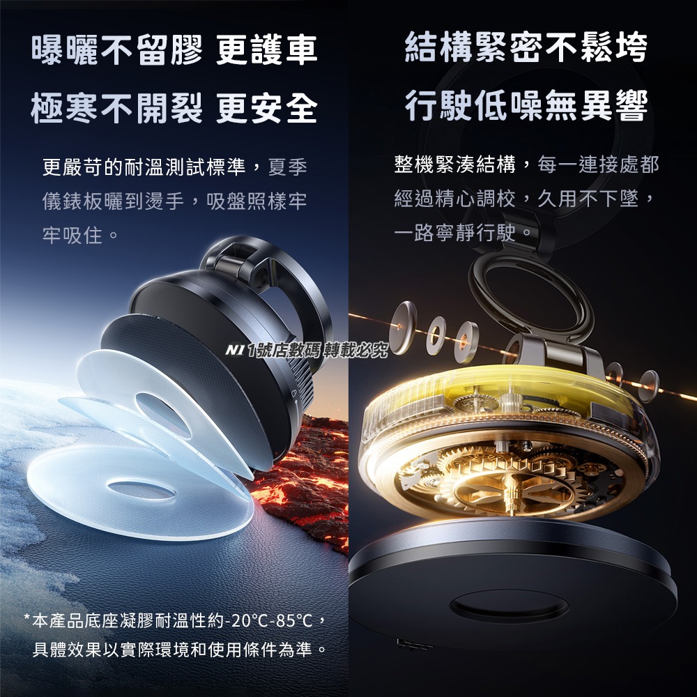 小米有品 磁吸車載支架 VC2 手動 三軸輕薄 360°旋轉 車載支架 磁吸支架 吸附支架 吸盤 手機架-細節圖9