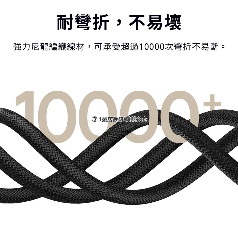 小米有品 新卡福樂 USB to Lightning 強韌系列 2.4A 快充 傳輸線 編織線 充電線 1m 2m-細節圖4