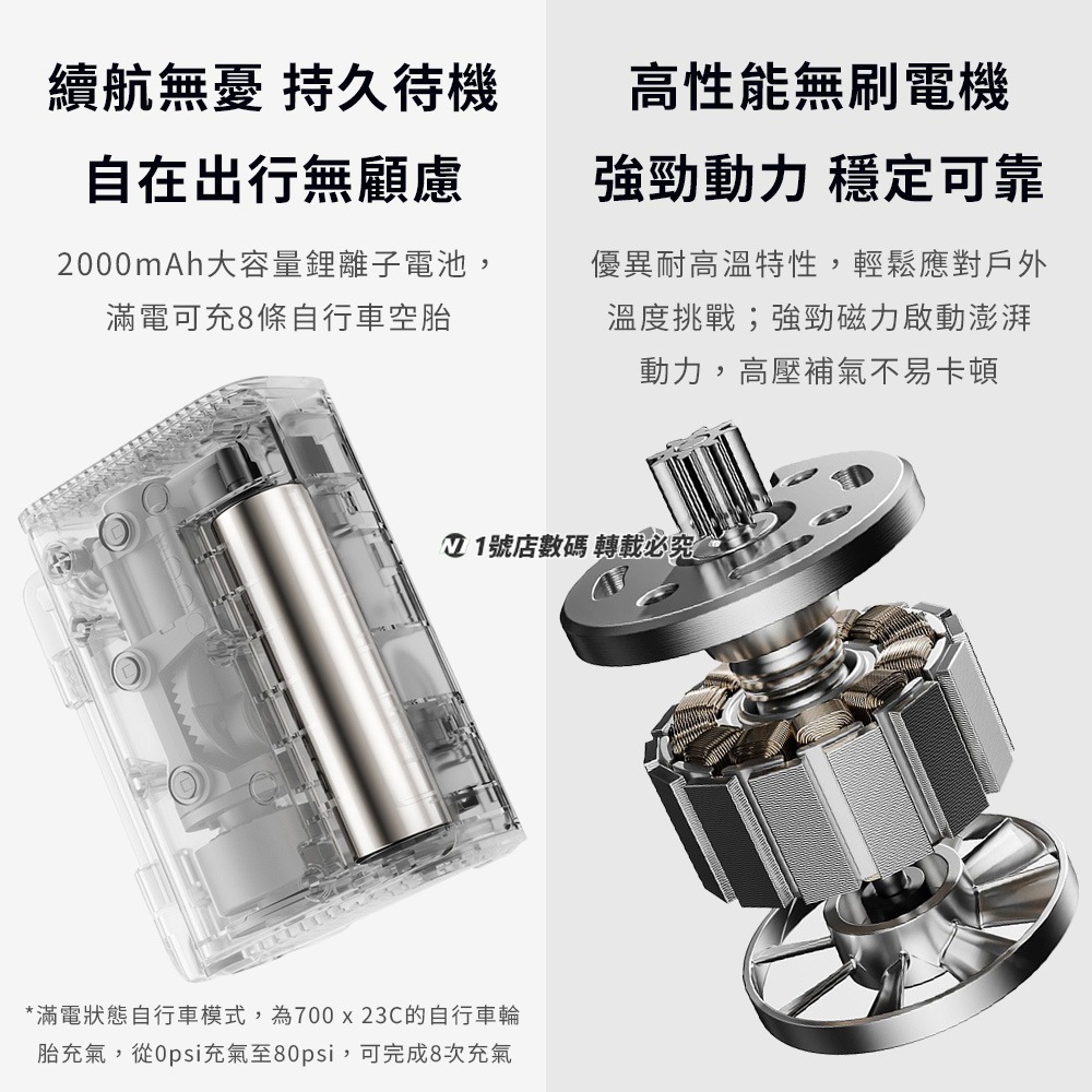小米 米家 便攜充氣寶 電動打氣機 迷你充氣寶 汽車打氣機 機車打氣機 腳踏車充氣機 球類充氣機 戶外露營充氣機-細節圖5
