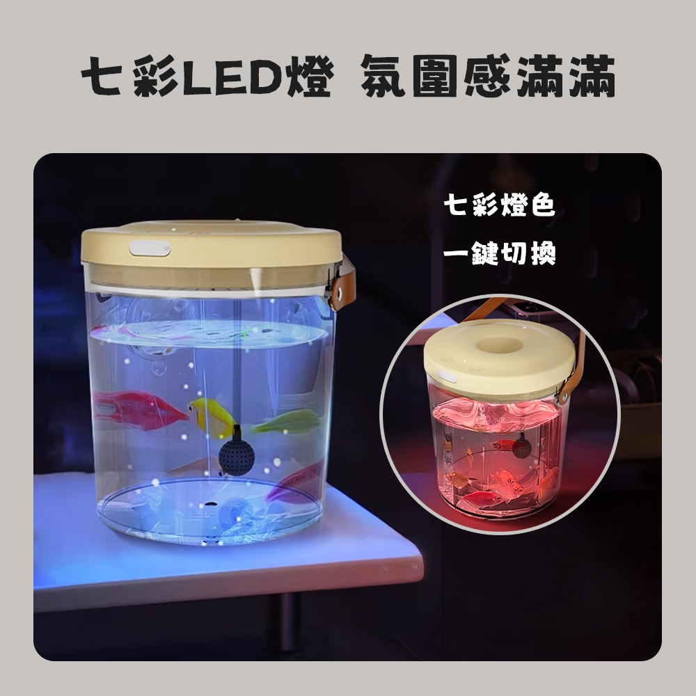 便攜魚缸 兒童魚缸 戶外小魚缸 桌面小魚缸 魚缸 鬥魚缸 鬥魚專用缸 迷你水族箱 懶人魚缸 小魚缸 壓克力魚缸-細節圖7
