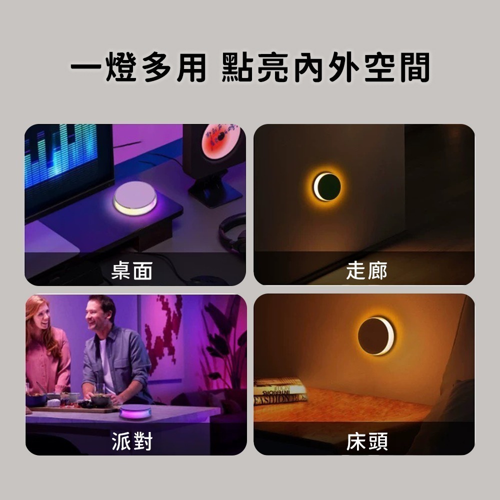 小米有品 雙感應彩光氛圍小夜燈 智能感應小夜燈 感應 夜燈 小夜燈 燈 人體 小燈 睡眠燈 感應燈 磁吸燈 免插電-細節圖5
