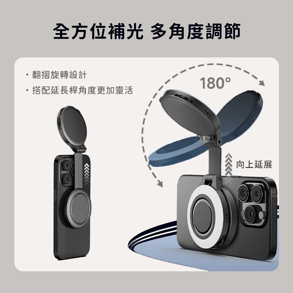 磁吸補光燈 自拍燈 美顏燈 打光燈 磁吸打光燈 口袋手機補光燈 磁吸 手機燈 補光 打光 迷你手機補光燈 自拍補光燈-細節圖7