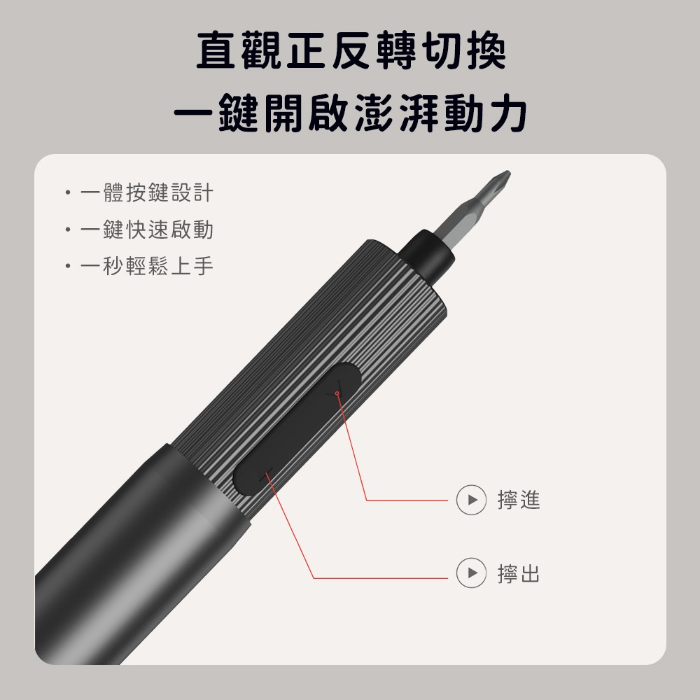 小米有品 電動精修螺絲刀 E2 螺絲起子 電動版 精修螺絲刀 起子 充電 螺絲刀 精密 精修 工具 維修-細節圖3