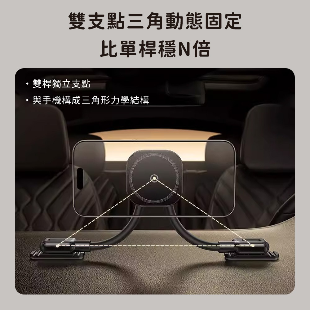 小米有品 Prime Trip C03s 磁吸車載支架 雙子底座磁吸支架 MagSafe 車用支架 手機架-細節圖8