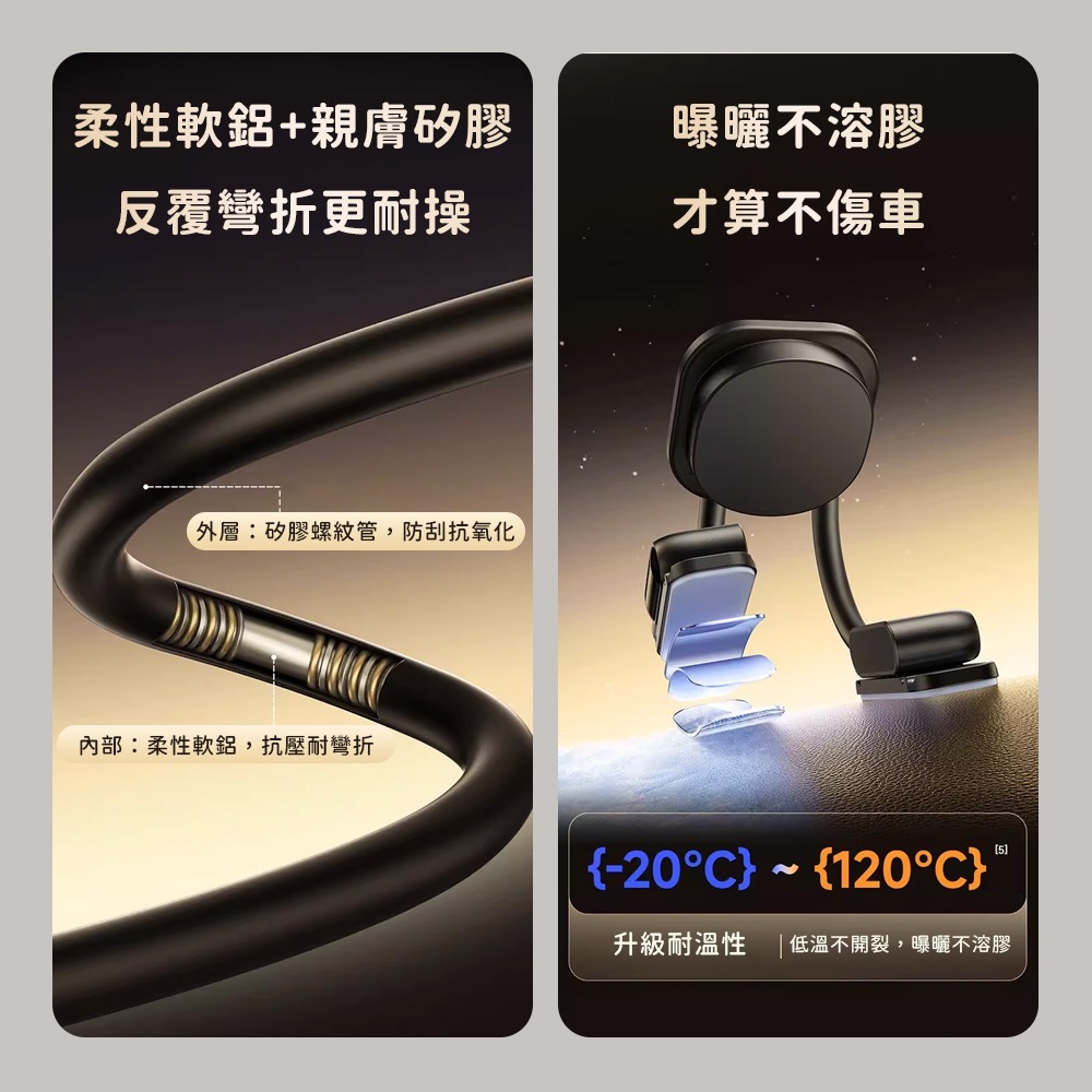 小米有品 Prime Trip C03s 磁吸車載支架 雙子底座磁吸支架 MagSafe 車用支架 手機架-細節圖10