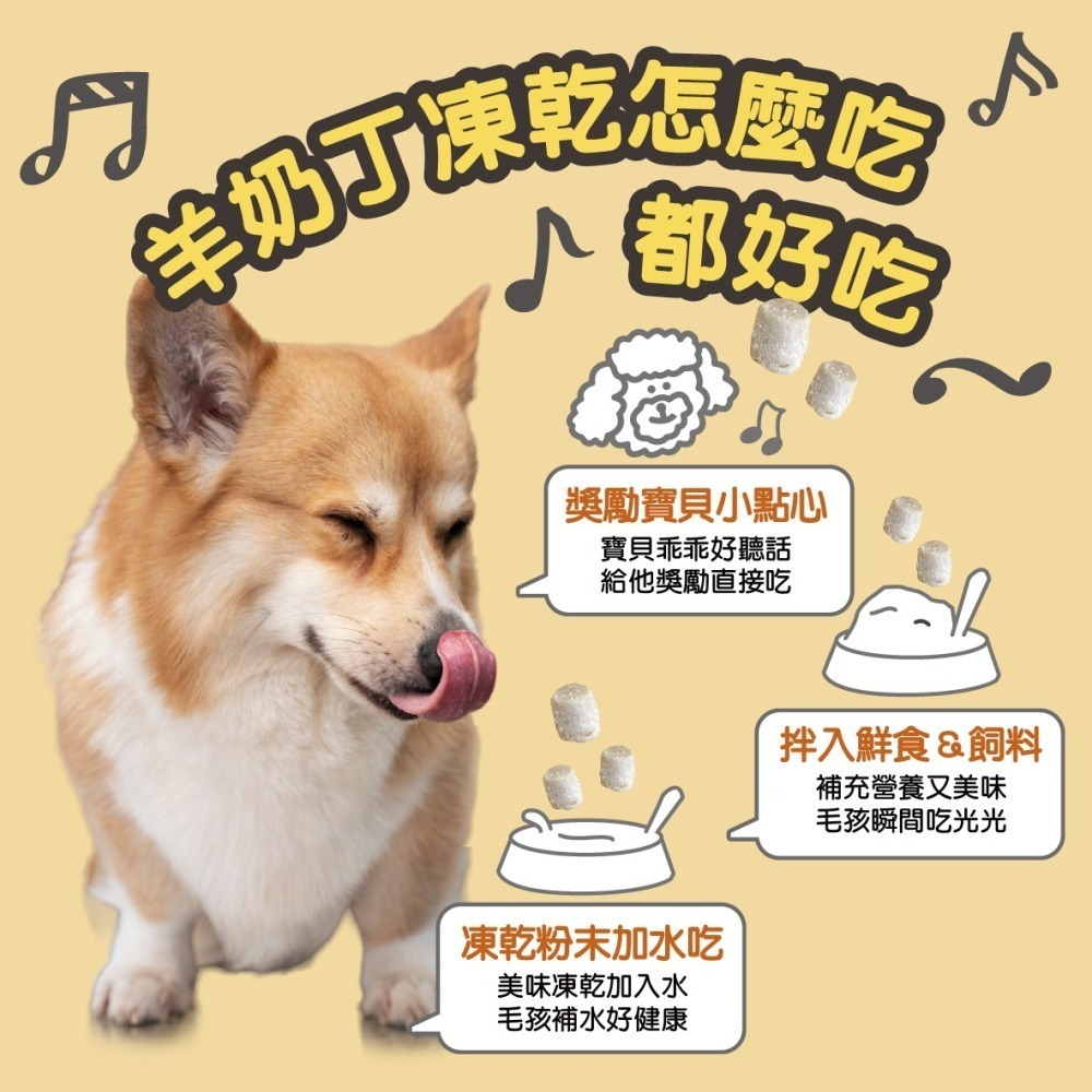 【毛孩寶PetPro】毛孩羊奶丁凍乾 ３０g/瓶-細節圖8