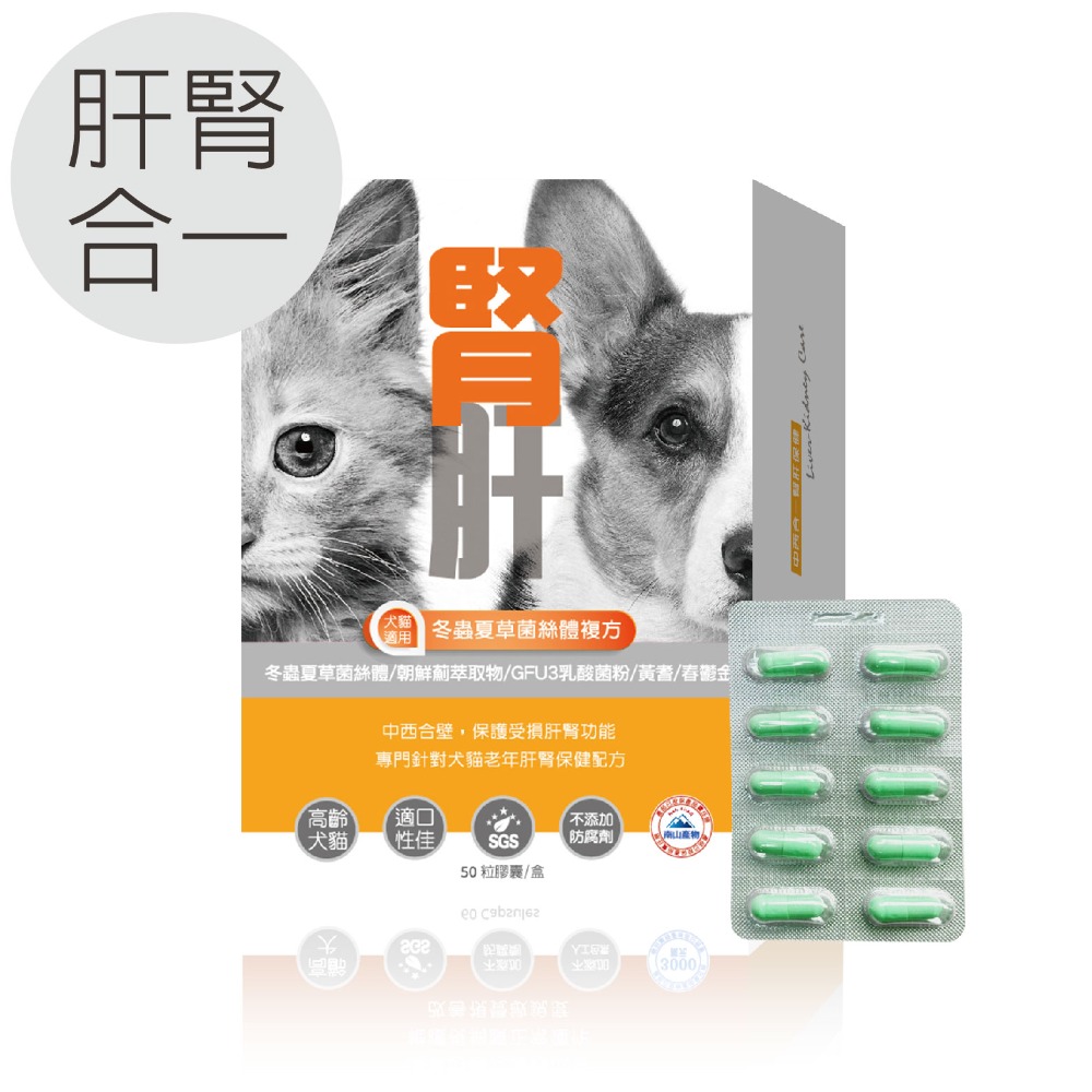 【毛孩寶PetPro】犬貓適用 | 腎肝2合1保健膠囊-冬蟲夏草菌絲體複方-規格圖10