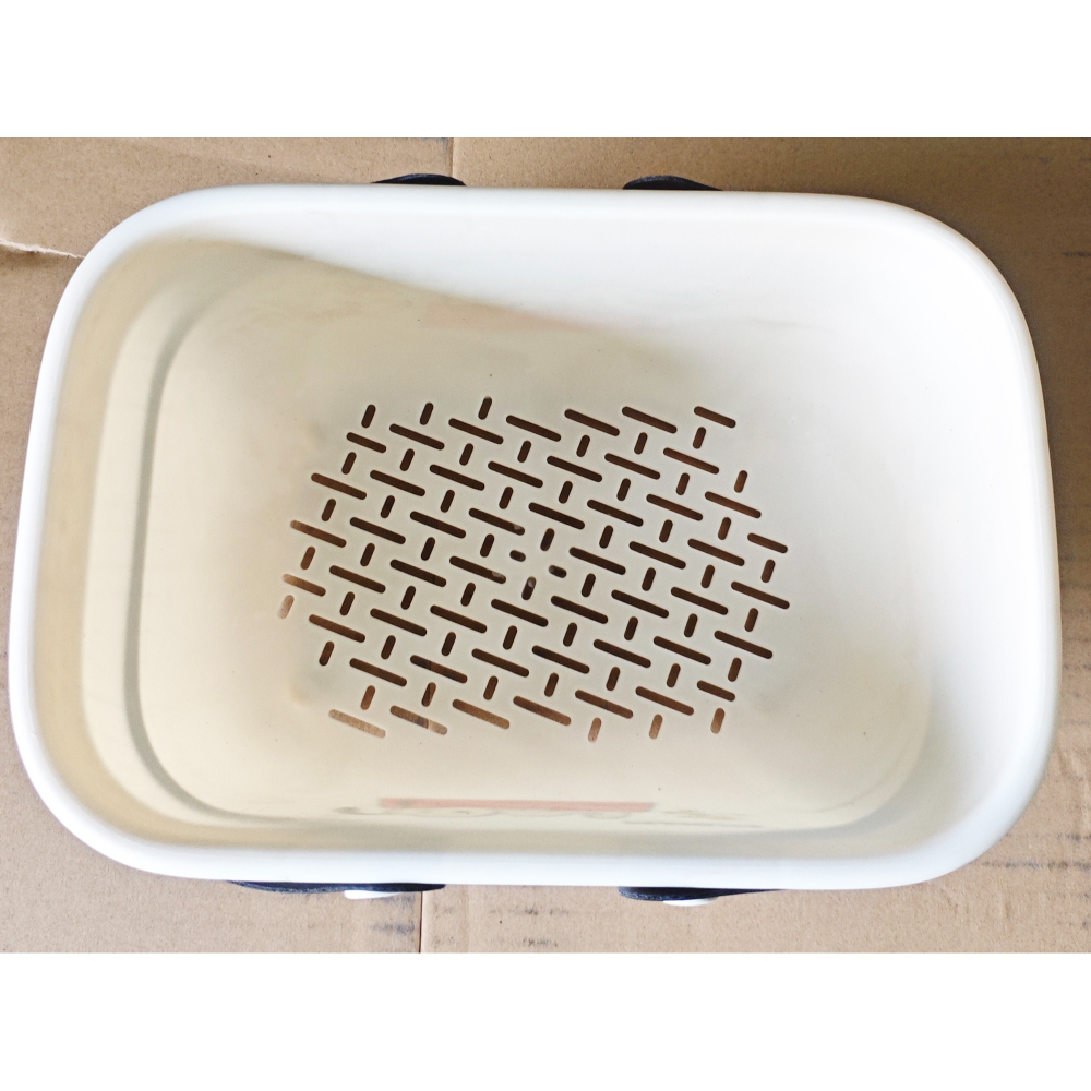 Snoopy 史努比 塑膠手提收納籃 (白/黃)-細節圖6