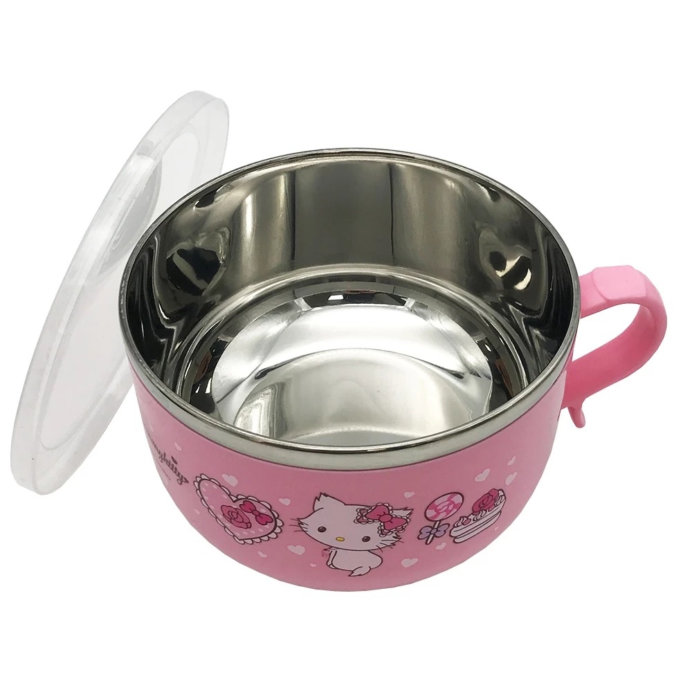 三麗鷗系列 不鏽鋼泡麵碗 950ml-Hello Kitty/ 恰咪 俏咪-細節圖2