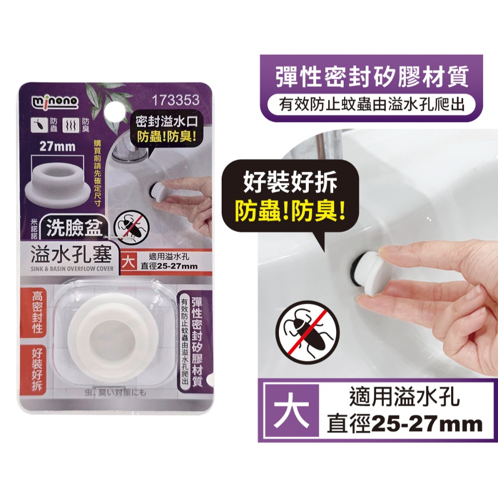 米諾諾 洗臉盆 溢水孔塞-規格圖3