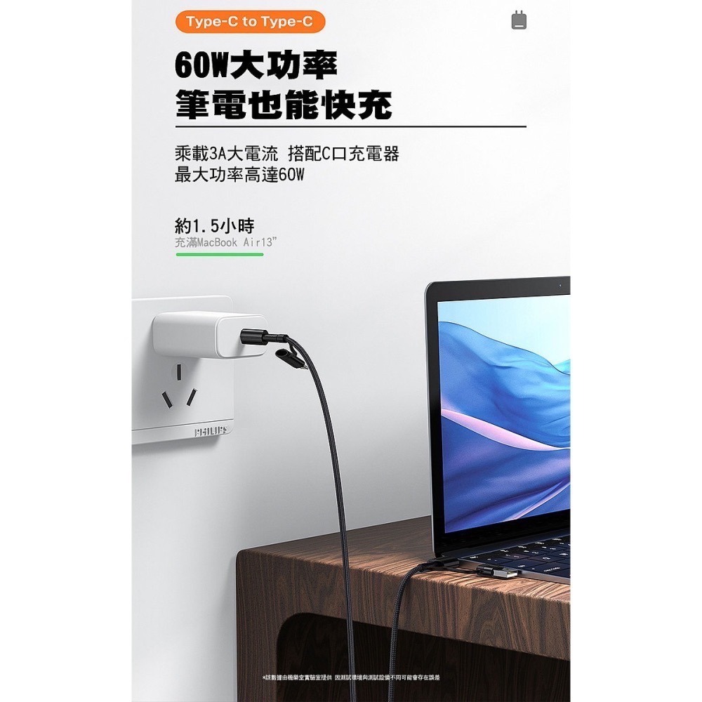 JOYROOM 四合一PD快充線 60W 筆電 適用iPhone/Mac/安卓/快充 Type-C 充電傳輸線-細節圖7