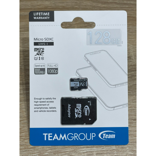 Team 十銓 128GB microSDXC C10 記憶卡 終身保固