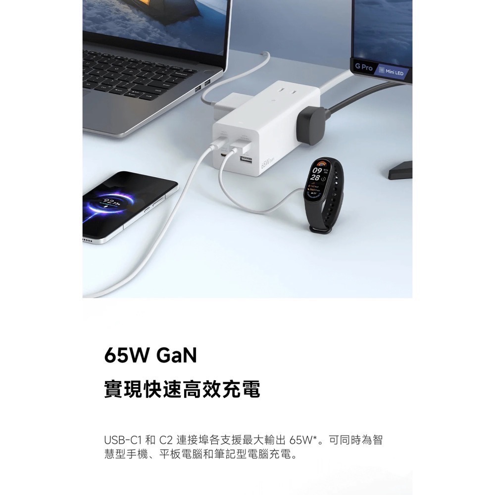 小米 Xiaomi 65W GaN 延長線 台灣公司貨 氮化鎵 充電-細節圖6
